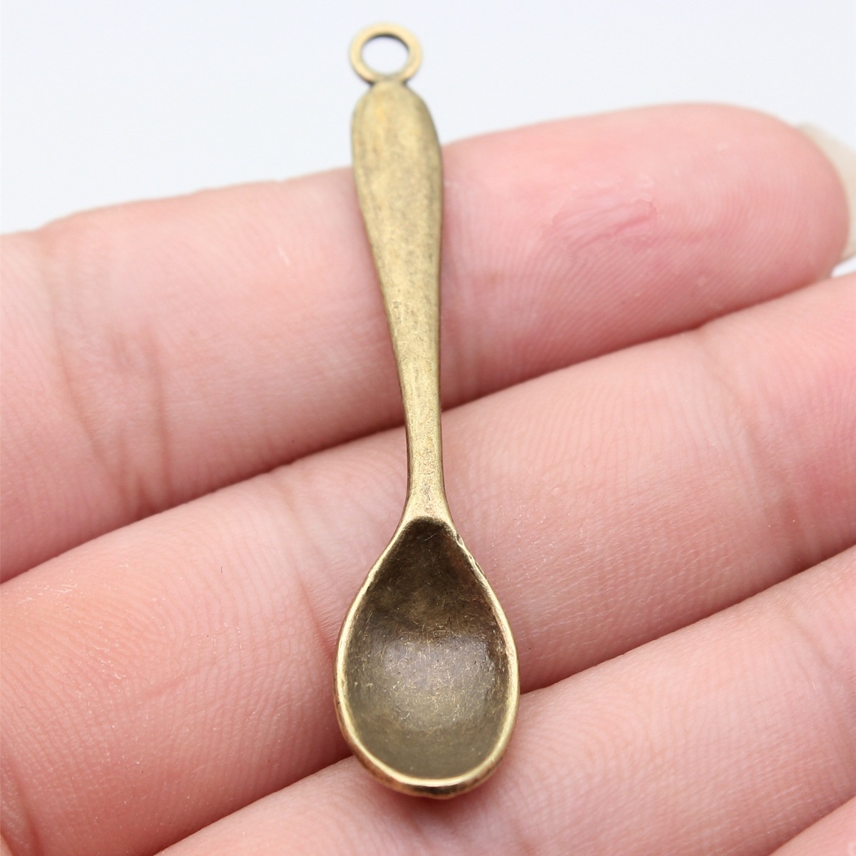 Vintage Collectible Spoons - 10pcs 54x11mm 5 Colors Spoon Charms