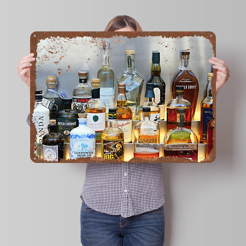 Vintage Collectible Liquor Bottles - Liquor Bottle Collection Poster Customized Wall