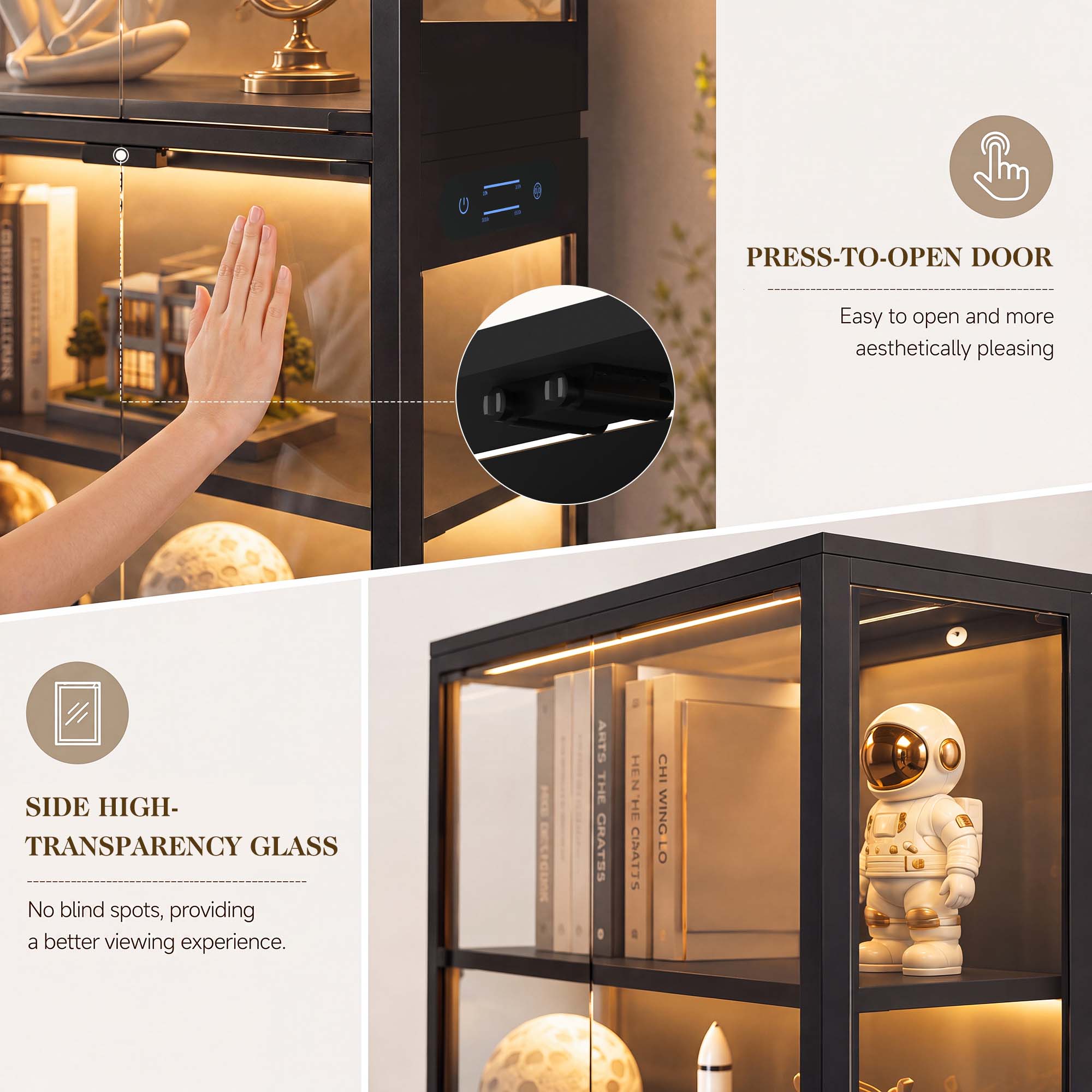 TCGBKAF 5‑Tier Display Cabinet - Collectible & Vintage Dolls For Halloween review and price