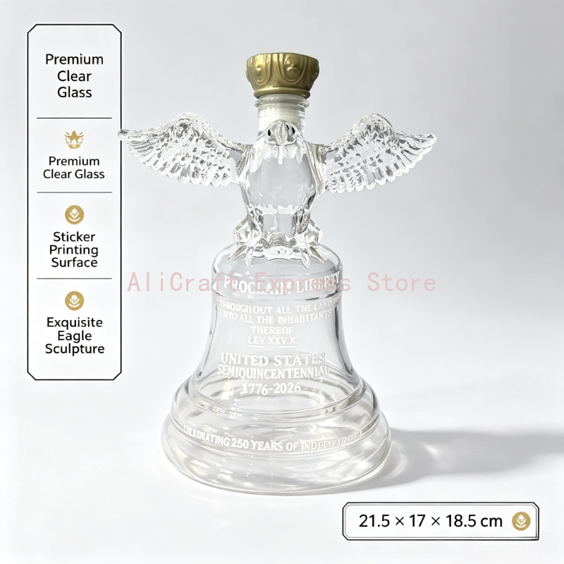 250th Independence Eagle Bell  - Vintage Collectible Liquor Bottles review and price