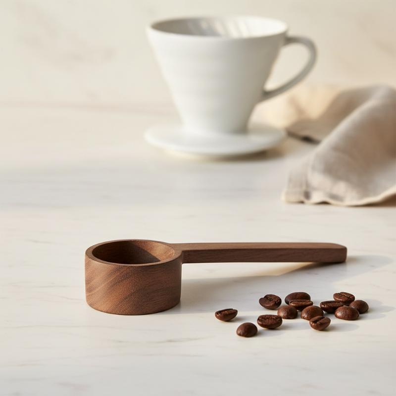 Wooden Coffee Measuring Spoon  - Vintage Collectible Spoons review and price