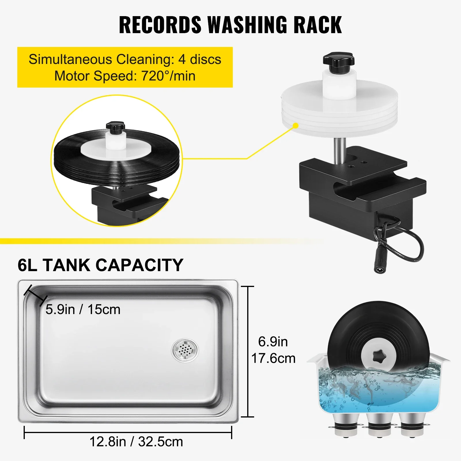 SIHAO 6L Ultrasonic Vinyl Reco - Vinyl Record Cleaner review and price