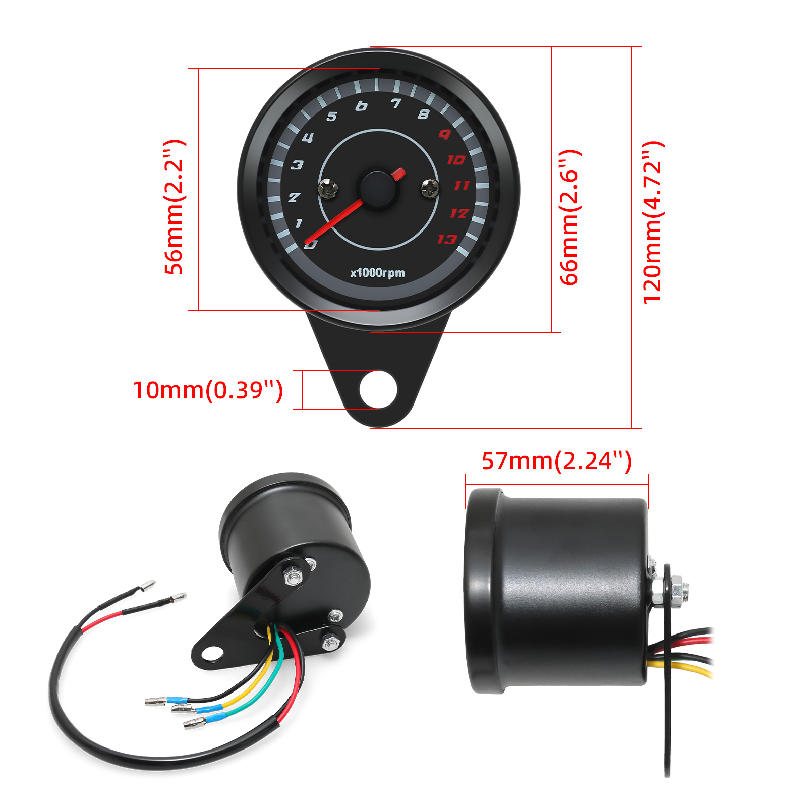 13000 RPM Meter Universal Scoo - Analog Meter Gauge review and price