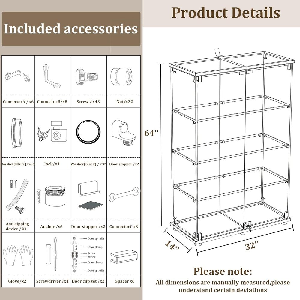 Tempered Glass Display Cabinet - Collectible & Vintage Dolls For Halloween review and price