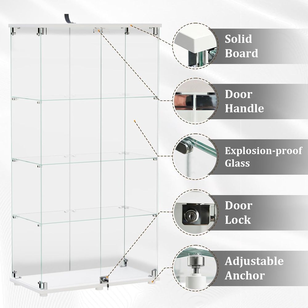 Tempered Glass Display Cabinet - Collectible & Vintage Dolls For Halloween review and price