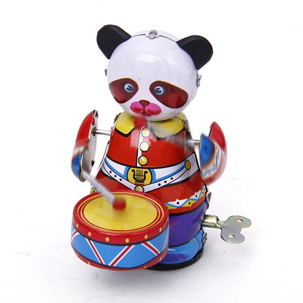 Wind Up Clockwork Panda Drumme - Vintage Collectible Figures review and price