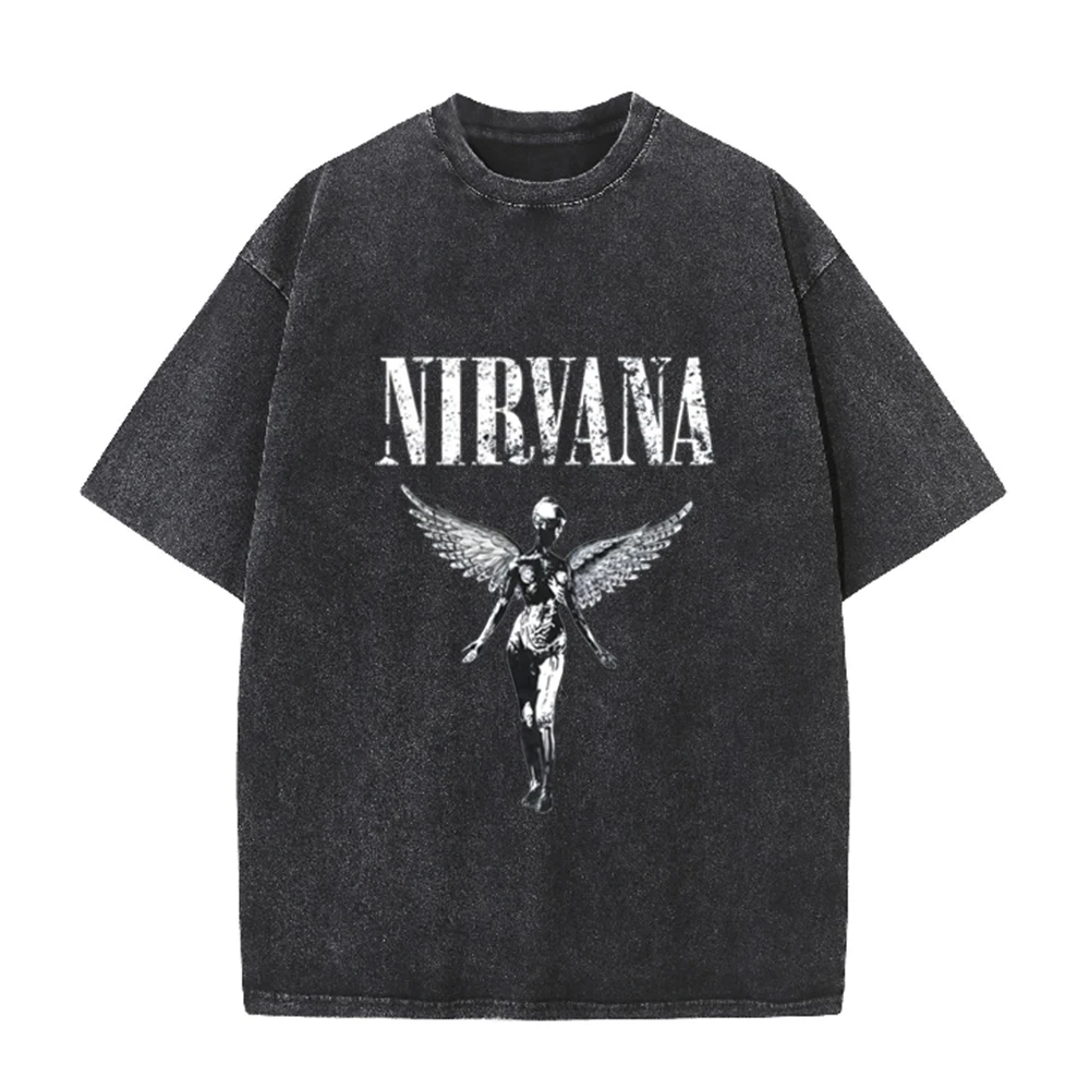 Retro Acid Wash Oversized T-sh - Vintage Collectible Figures review and price