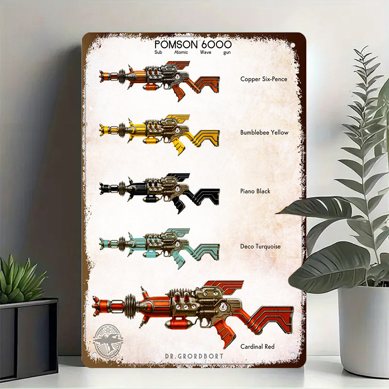 Pomson 6000 Retro Metal Sign - - Vintage Collectible Guns review and price