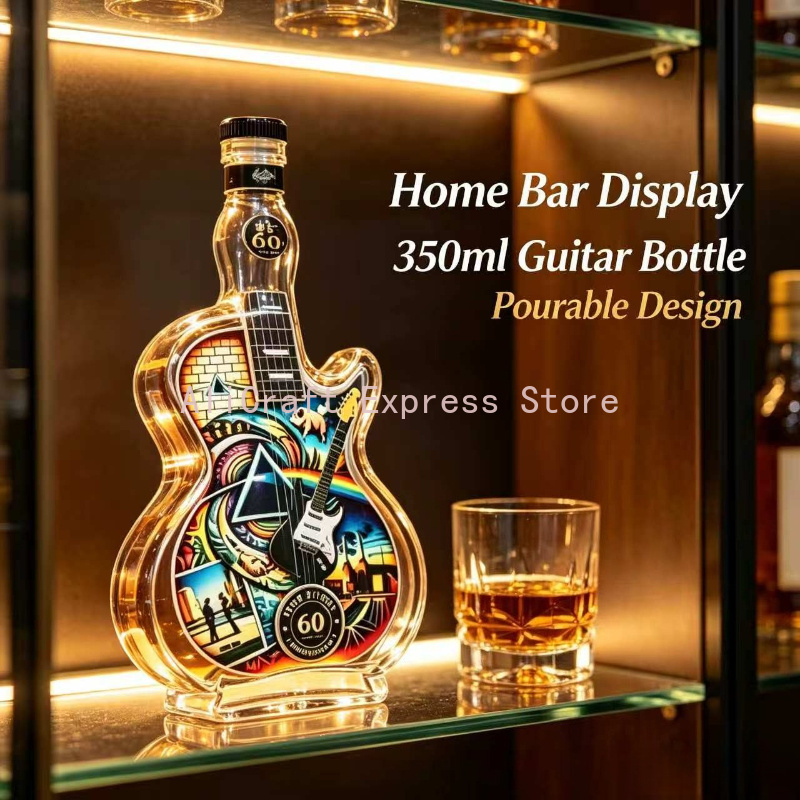 Vintage Rock Pattern Guitar Gl - Vintage Collectible Liquor Bottles review and price