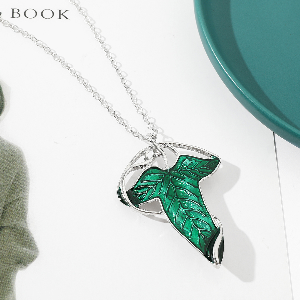 Vintage Green Leaf Pendant Nec - Vintage Collectible Item review and price