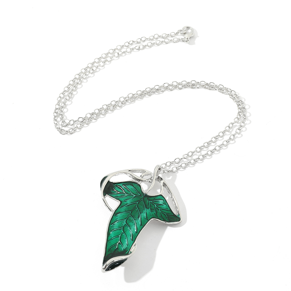 Vintage Green Leaf Pendant Nec - Vintage Collectible Item review and price