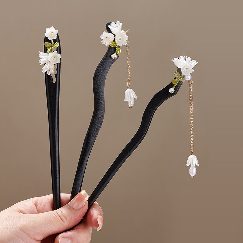Wooden Flower Hairpin Vintage  - Vintage Collectible Item review and price