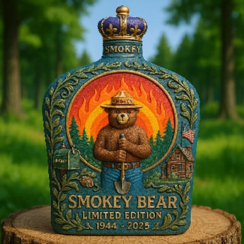 Smokey Bear Fire Prevention Wh - Vintage Collectible Liquor Bottles review and price