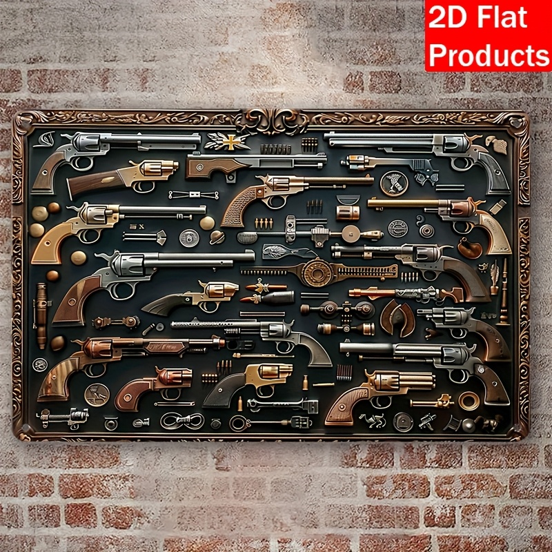 [Metal Decorative Plaque] Vint - Vintage Collectible Guns review and price