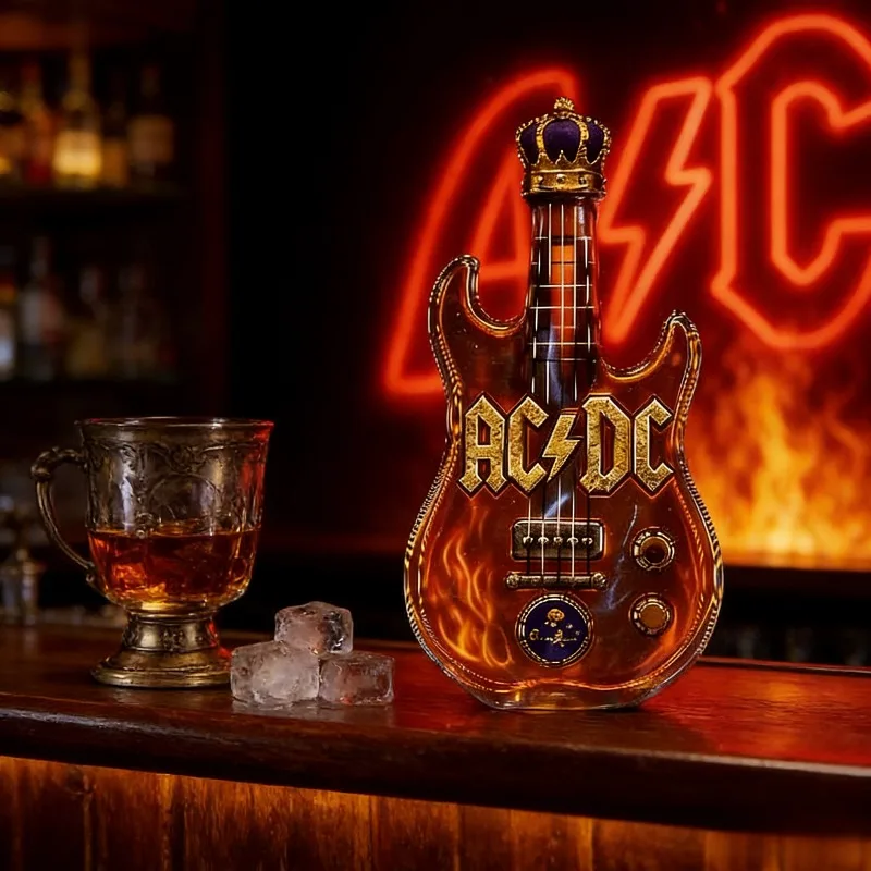 Retro Electric Guitar Shaped W - Vintage Collectible Liquor Bottles review and price