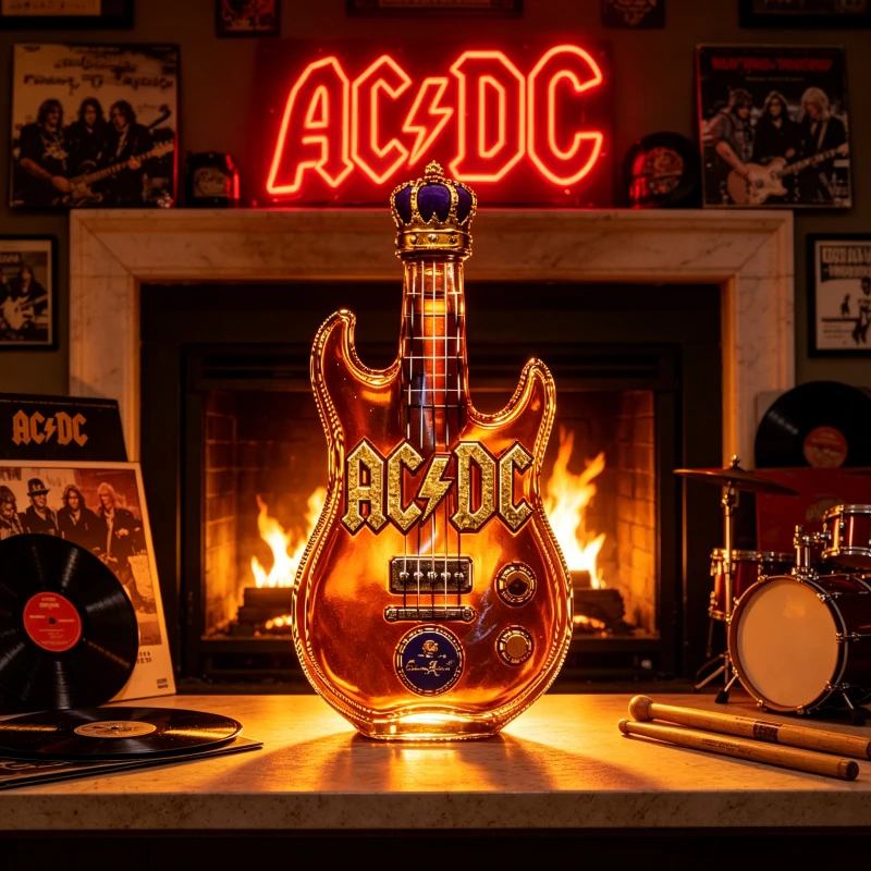 Retro Electric Guitar Shaped W - Vintage Collectible Liquor Bottles review and price