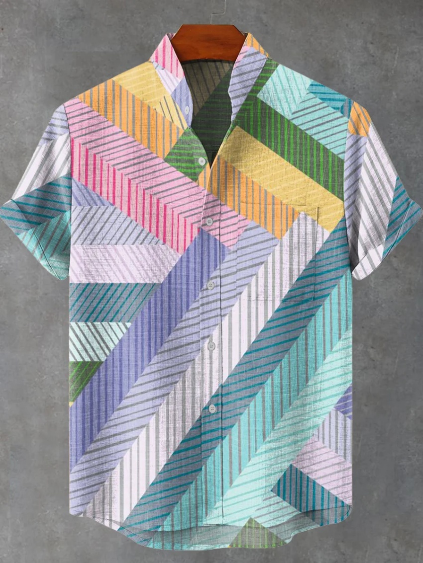 New Men's Short Sleeve Linen S - Vintage Collectible Shop review and price
