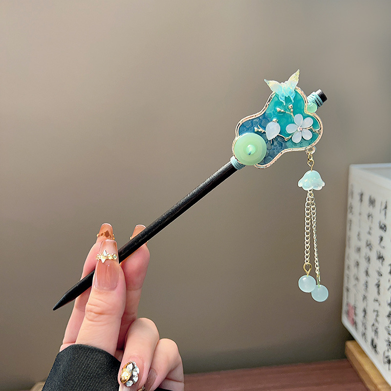 Classic Tassel Hair Stick Blac - Vintage Collectible Item review and price