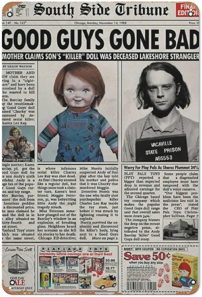 Child S Play 1988 Newspaper Po - Collectible Vintage Newspapers review and price