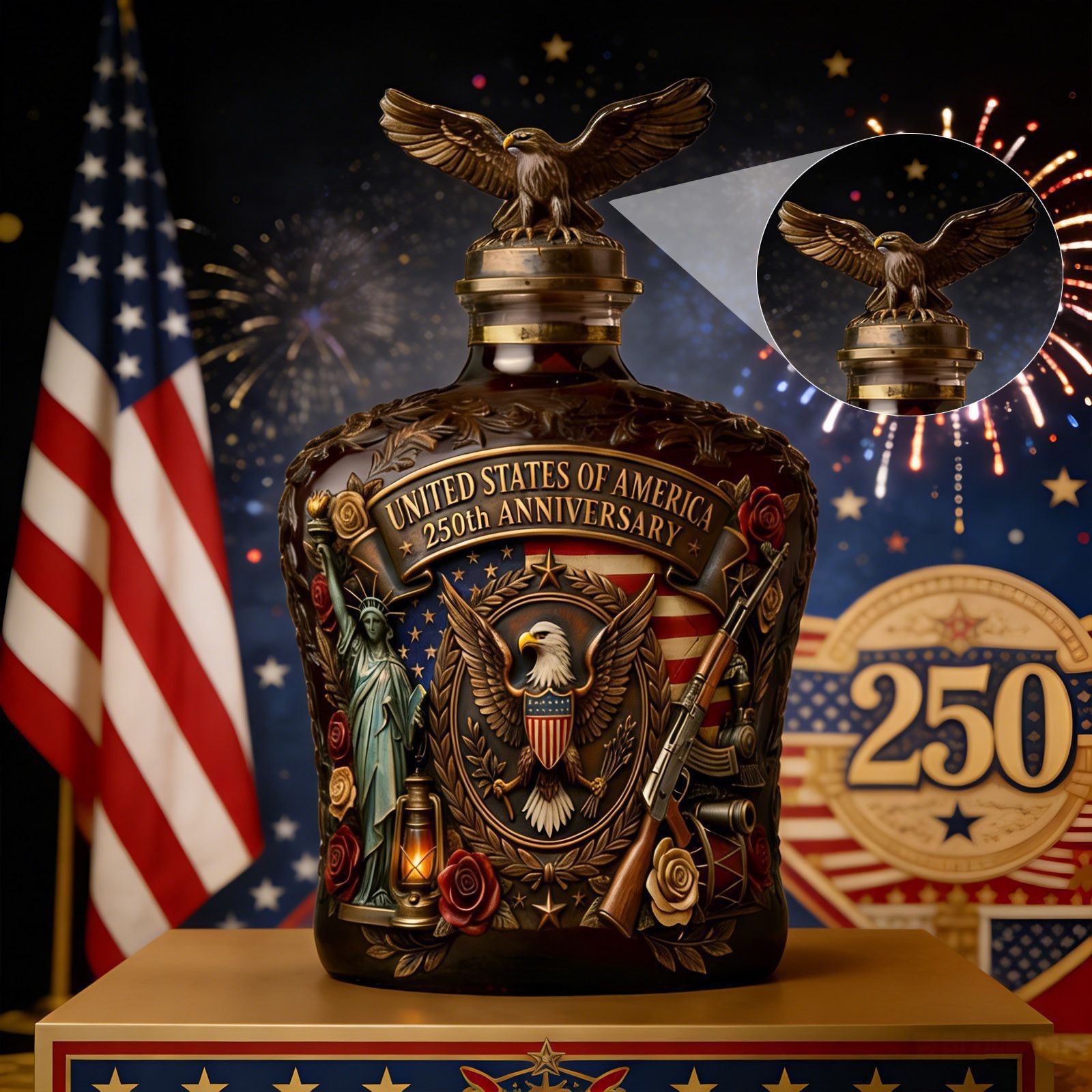 Vintage American Freedom Eagle - Vintage Collectible Liquor Bottles review and price